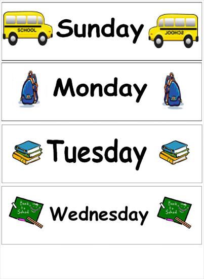 Angielski dla dzieci - school days of the week.JPG