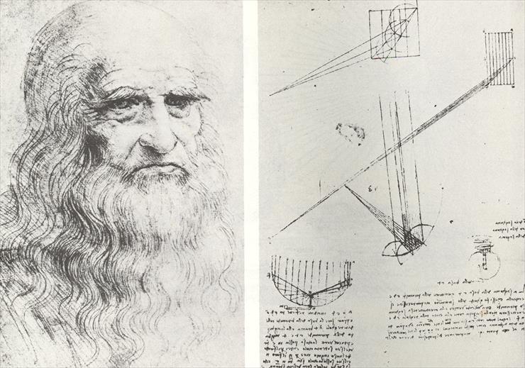 Szkice Leonarda da Vinci - leonardo da vinci portrait and diagrams.jpg